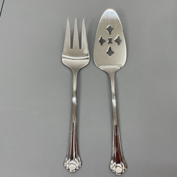 Imperial Seaswept Flatware Serving Set Meat Fork Pie Cake Server Stainless Korea - Picture 1 of 5